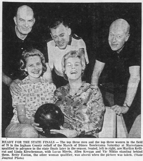 Marvelanes (Marvel Bowl, Pins & Pints) - Jan 31 1965 Article (newer photo)